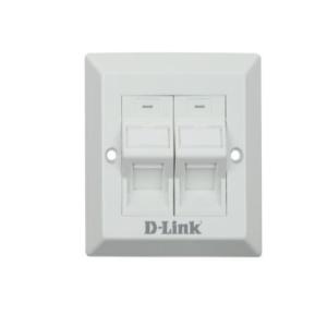 Face Plate, Dual Angular Faceplate Accepts Two Keystone Jacks With Shutter & ID Plate- 86*86 Mm - White Colour - Square